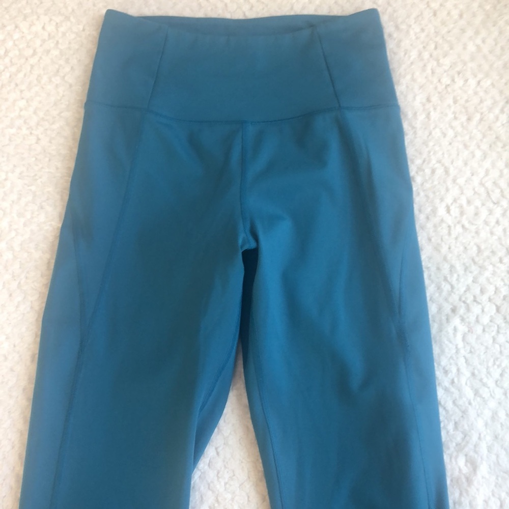 Girlfriend Collective Leggings aqua Turquoise teal color - Picture 5 of 13